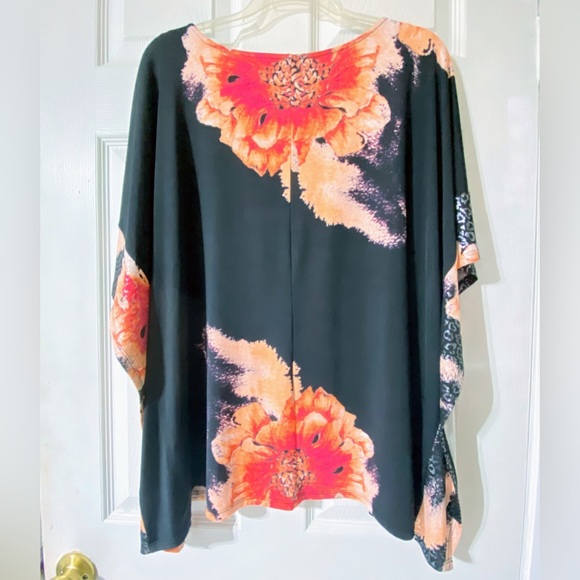 Style&co Women’s Floral Tunic Hot Pink, Peach & Black Size Large- NWOT - Picture 7 of 7